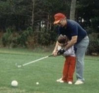 Sabrina and Dad Golfing